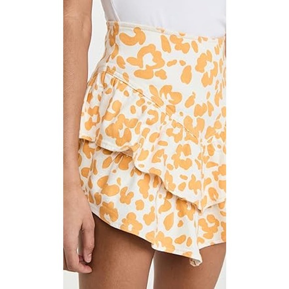 NEW Mother The Ruffle Mini Skirt Skirt Tiered High-Rise Floral Leopard Size 32 - Picture 6 of 11